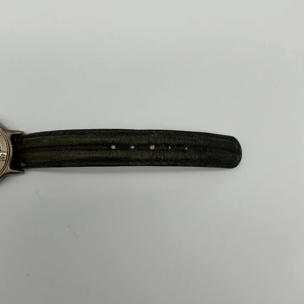 Vintage Eddie Bauer V102 Womens Watch 28mm White Dial Green Leather New Battery